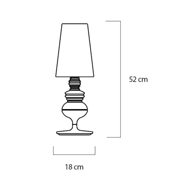 Chromowana lampa biurkowa QUEEN 18